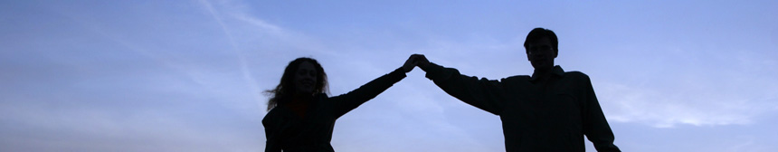 EPC header couple holding hands in shape of house